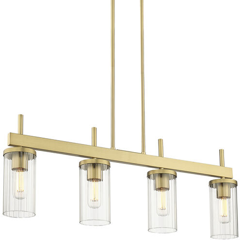 Winslett 4 Light 34.63 inch Brushed Champagne Bronze Linear Pendant Ceiling Light